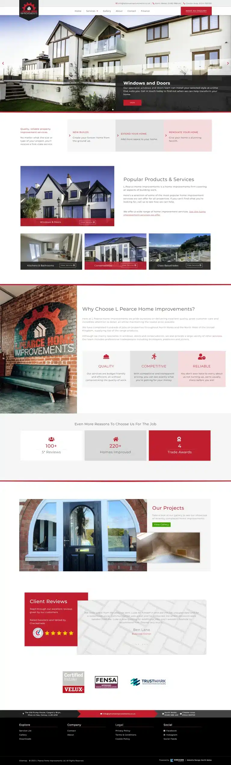 LP Home Improvements UK Web Design Custom Website Developement Bespoke Affordable